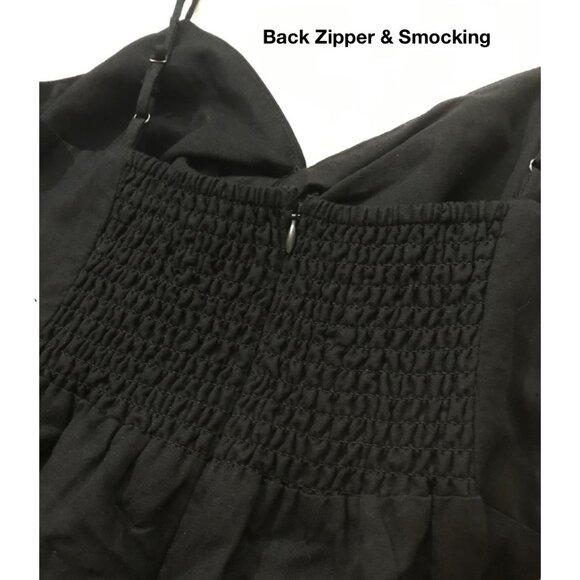 Madewell Twist Tie Cutout Dress Sample in Black - Size 6 - NWT - Picture 4 of 7